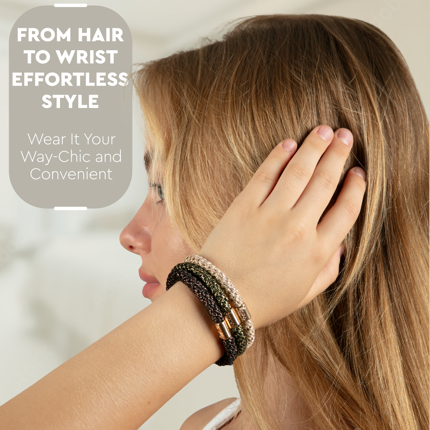 Luxe Hair Pony 12-Pack | Black Metallics