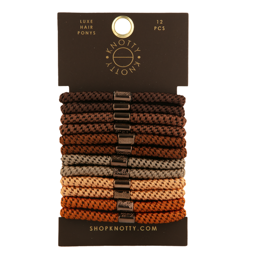 Luxe Hair Pony 12-Pack | Brown