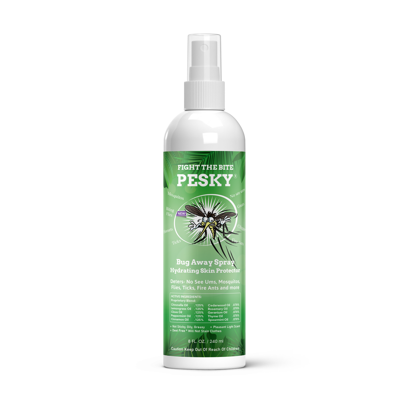 PESKY® Bug Away Spray Plant-Based Insect Deterrent for No-See-Ums, Mosquitoes & Ticks