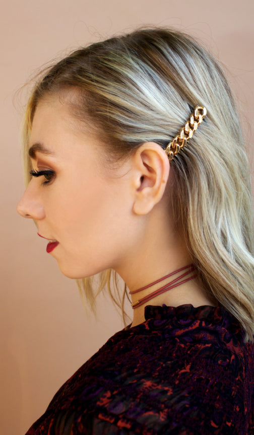 Classic Chain Hair Comb | Rhodium