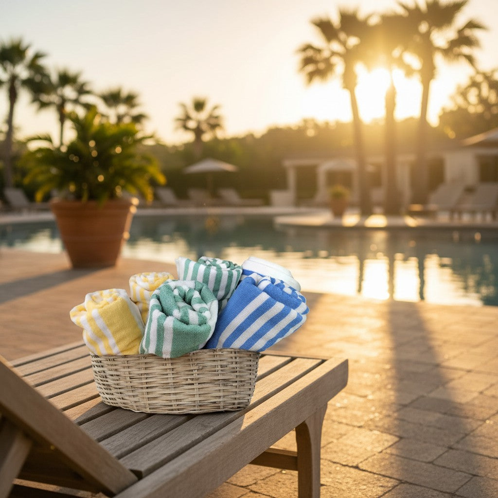 GOT Collection Tropical Stripe Pool Towels