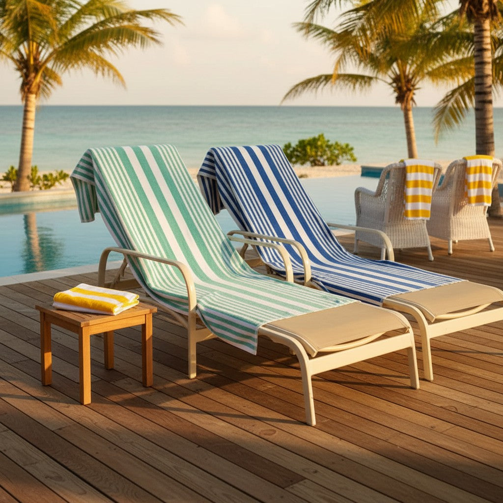 GOT Collection Tropical Stripe Pool Towels