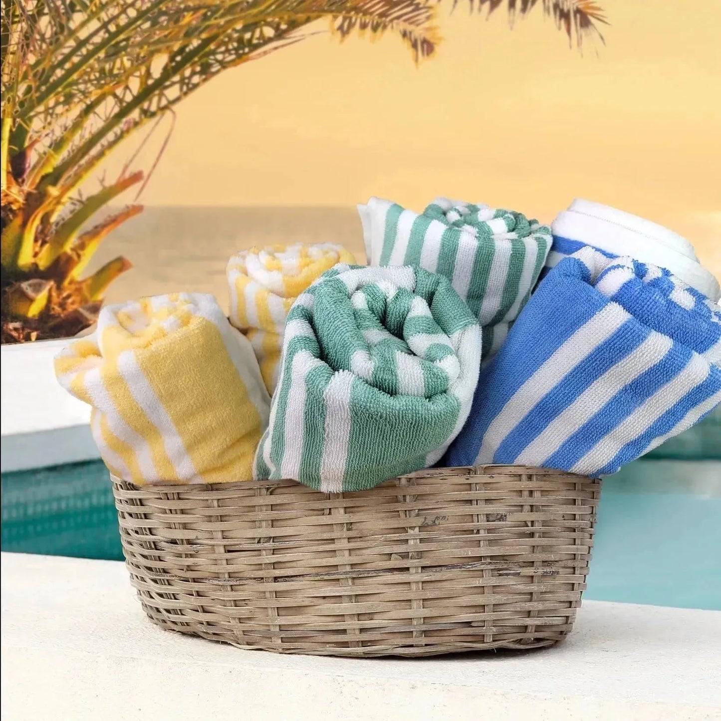 GOT Collection Tropical Stripe Pool Towels