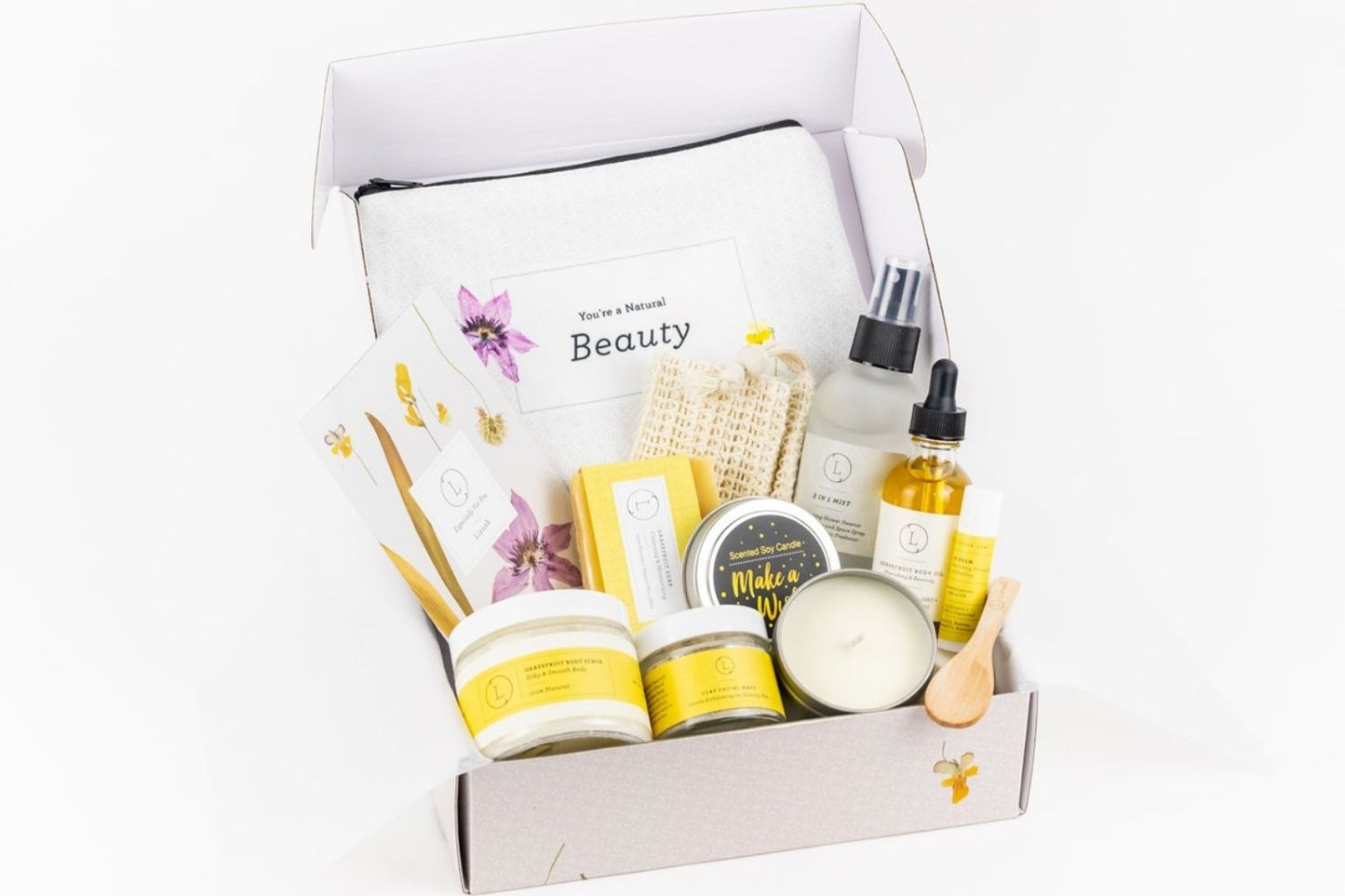 Sunshine in a BOX , Handmade Natural Bath and Body Gift Box, Thank You Gift, Chrismas Gift box, Holiday spa box