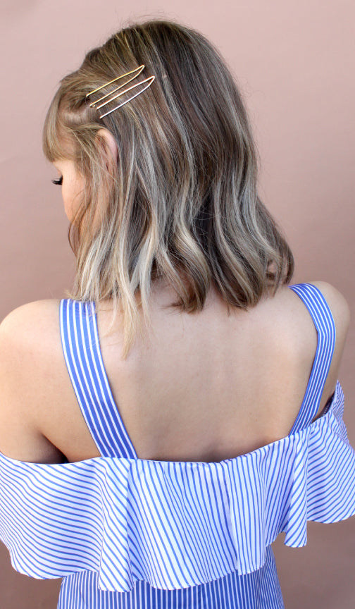 Switchback Hair Bobbies  |  Rose