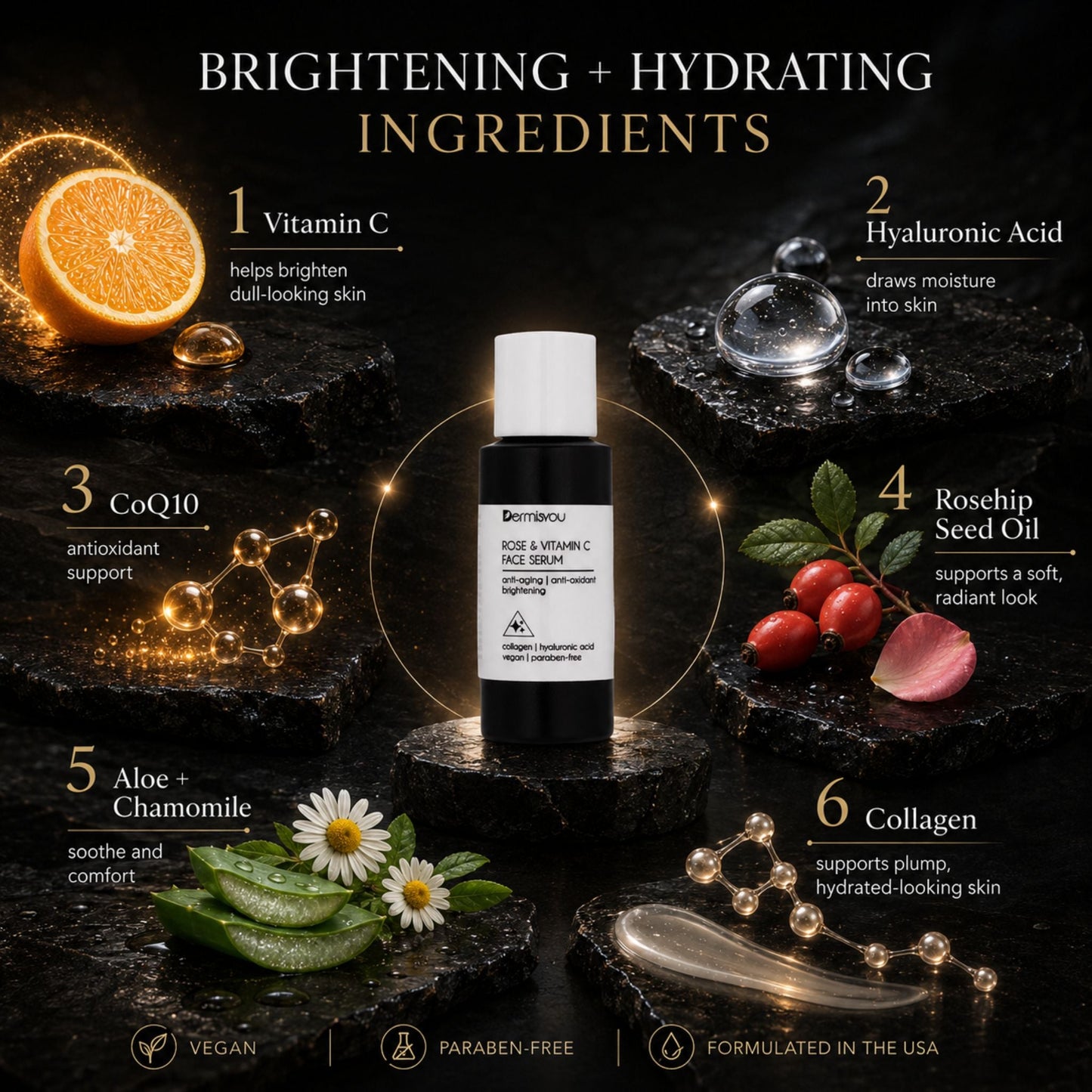 Rose & Vitamin C Face Serum
