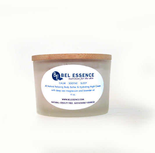 Calm-Soothe-Sleep All Natural Body Butter – Hydrates and Restores Skin, Eases Minor Aches and Soreness, Helps Sleep-4 oz