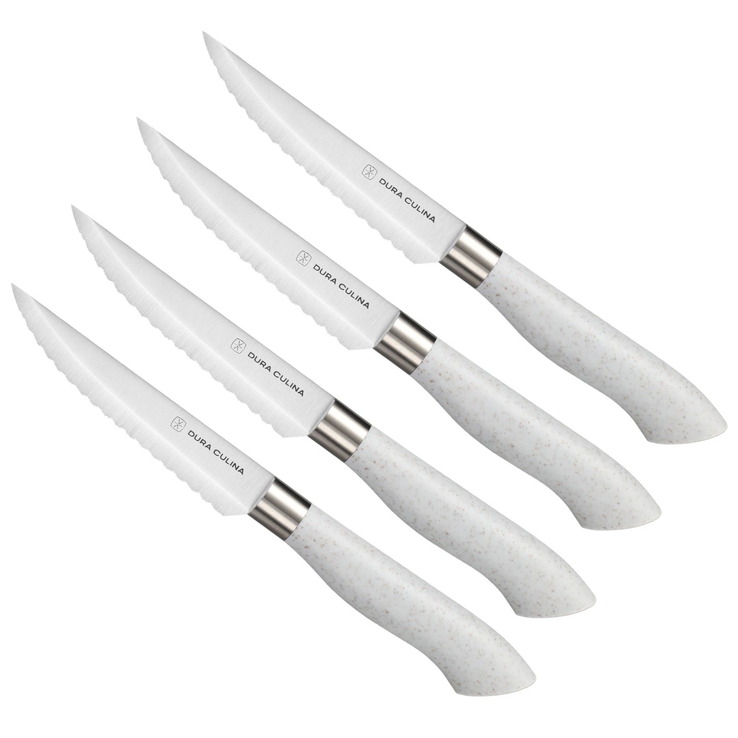 EcoCut 4 Piece Steak Knife Set, Grey