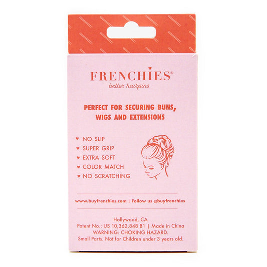 Frenchies Brown Velvet Hairpins