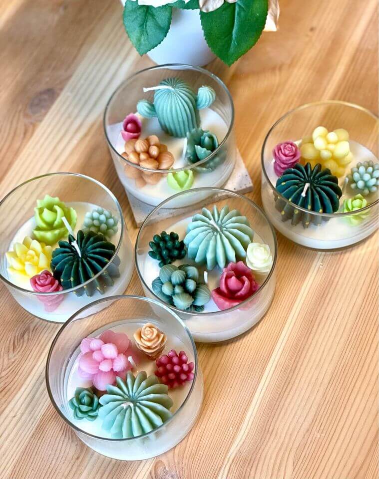 Garden Terrarium Candle with a Touch of Natures Serenity