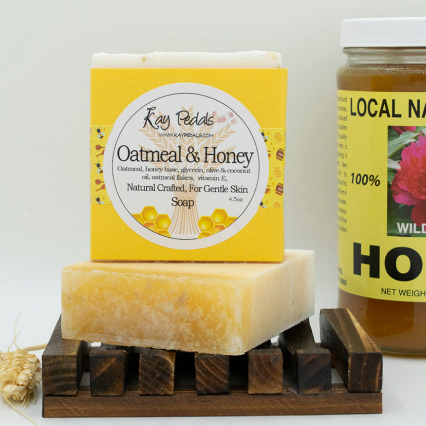 Oatmeal And Honey Natural Crafted Bar Soap 4.5oz